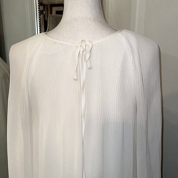 Max Studio White Sheer Long-sleeved Tunic Size Small - Picture 6 of 10